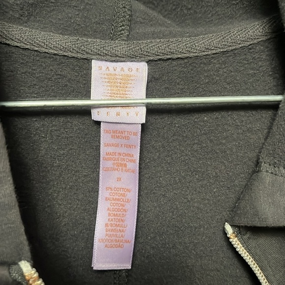 Savage X Fenty - Forever Savage Showgirl Hooded Gray Onesie - Picture 8 of 9